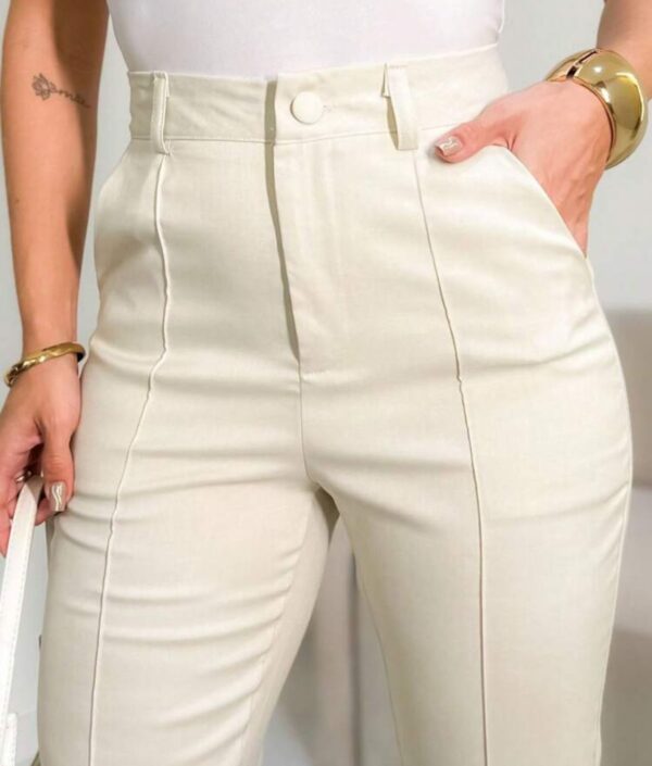 Calça Social Alfaiataria Creme - Image 3